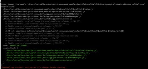 sqlite3 node error